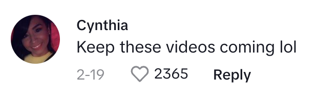Screenshots of comments on @itsbrittanydavila TikTok 